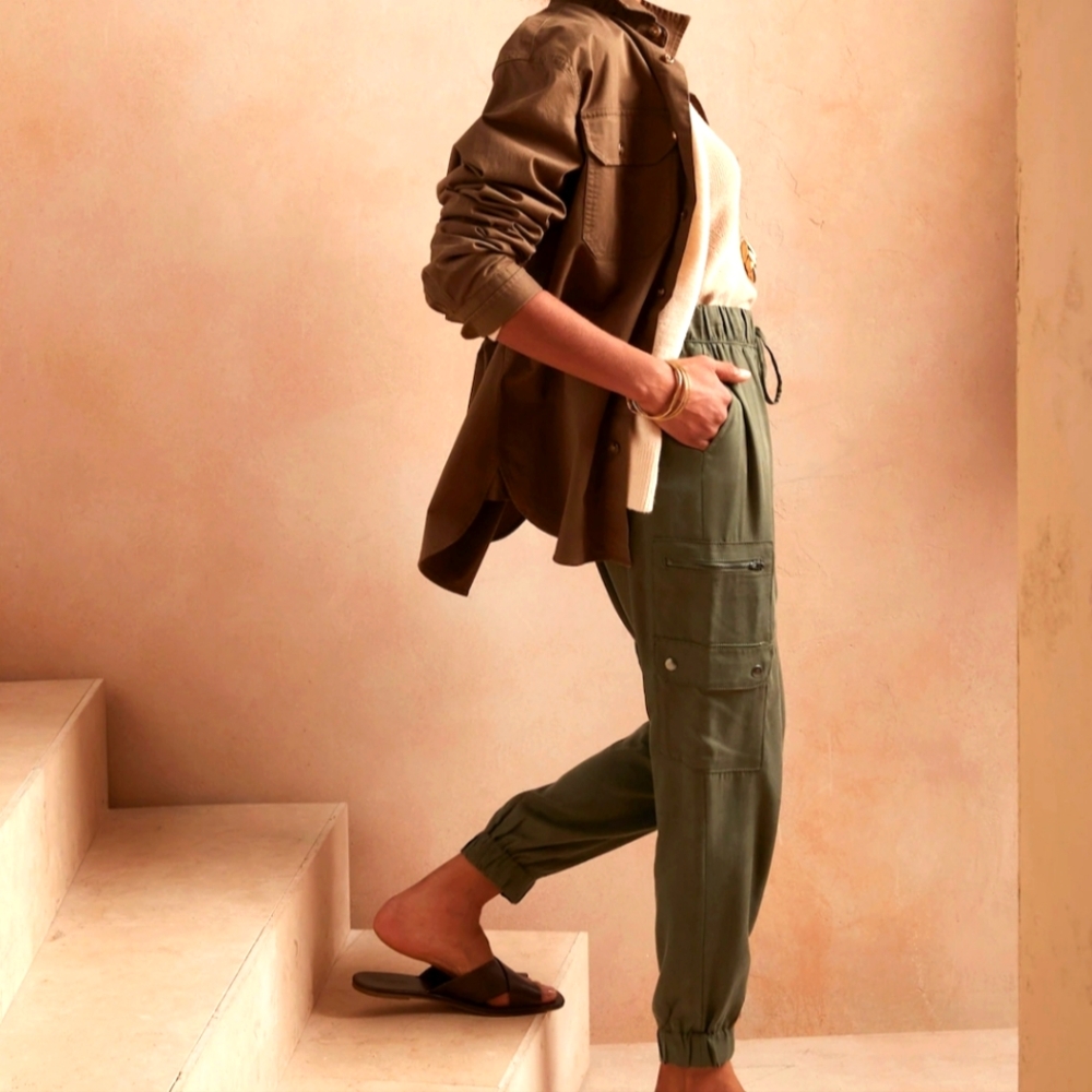 Banana Republic Tencel Cargo Jogger/Olive Size XS